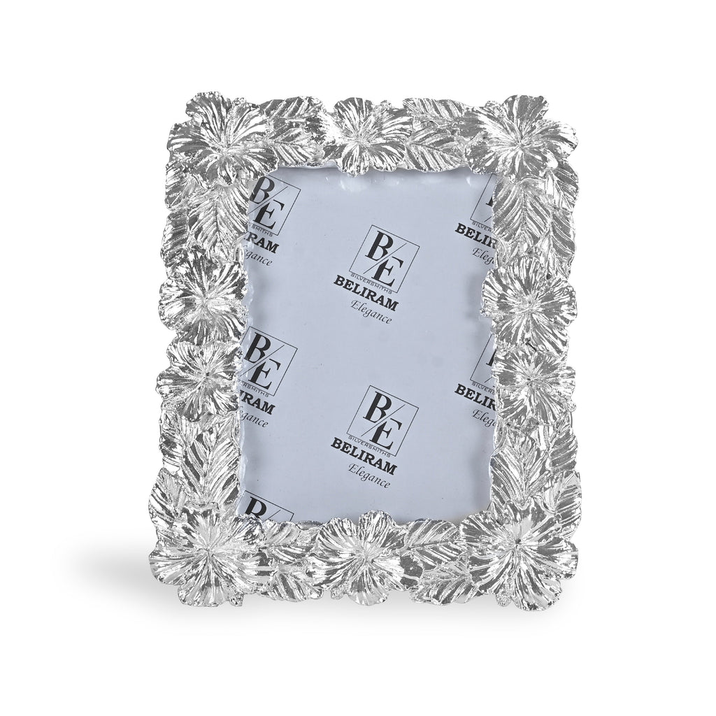 Hibiscus Silver Photo Frame