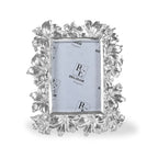 Silver Floral Photo Frame