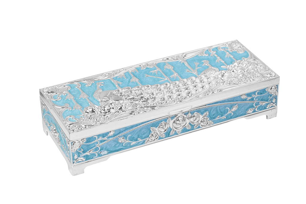 Peacock Dry Fruit Box (blue)