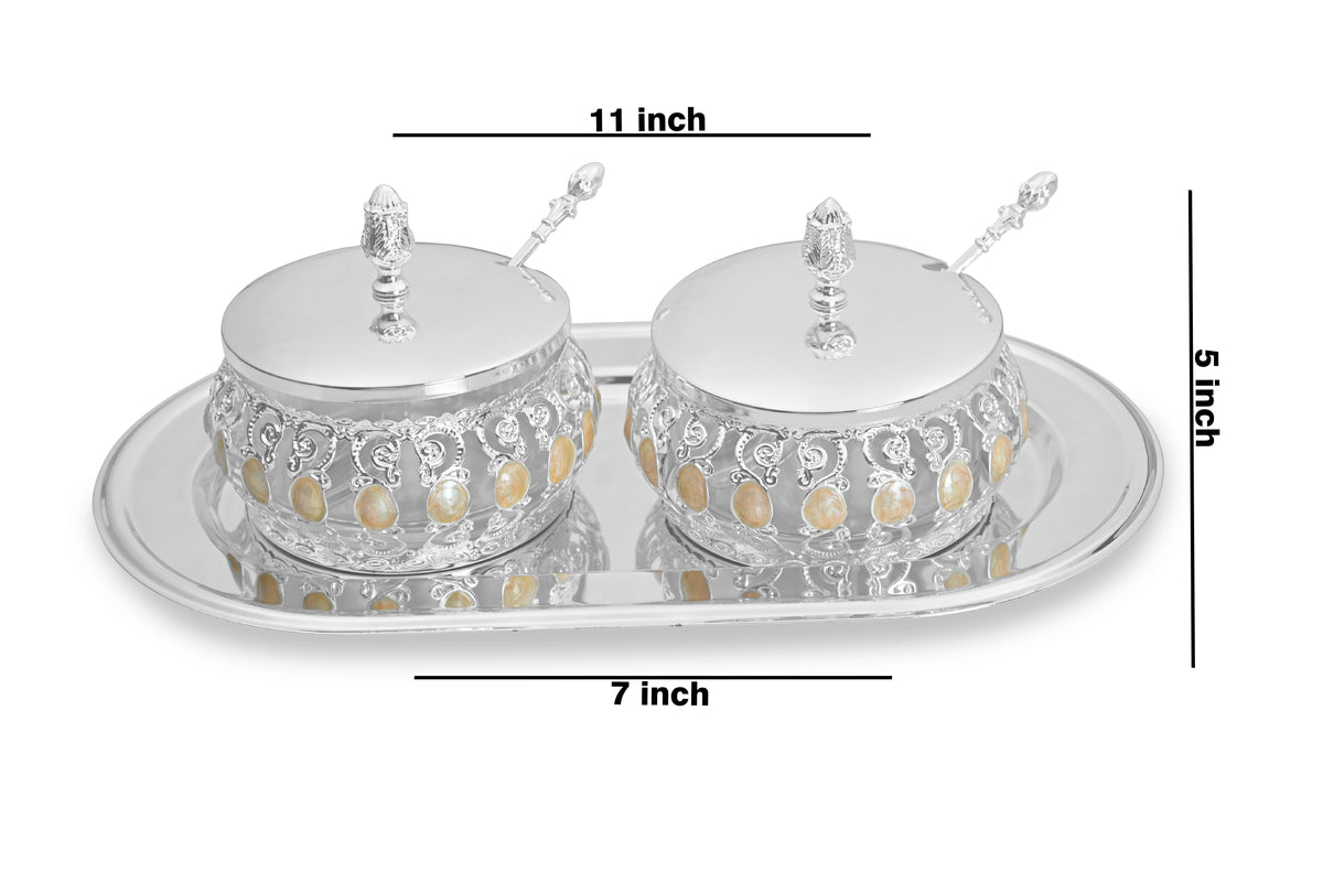 Tray With Enamel Bowls