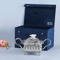 Floral Square Tray With Handles