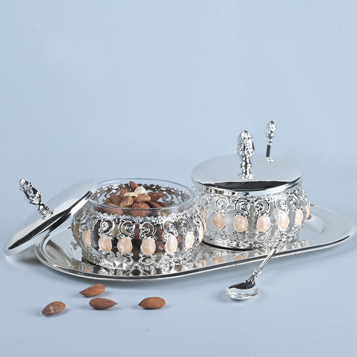 Tray With Enamel Bowls