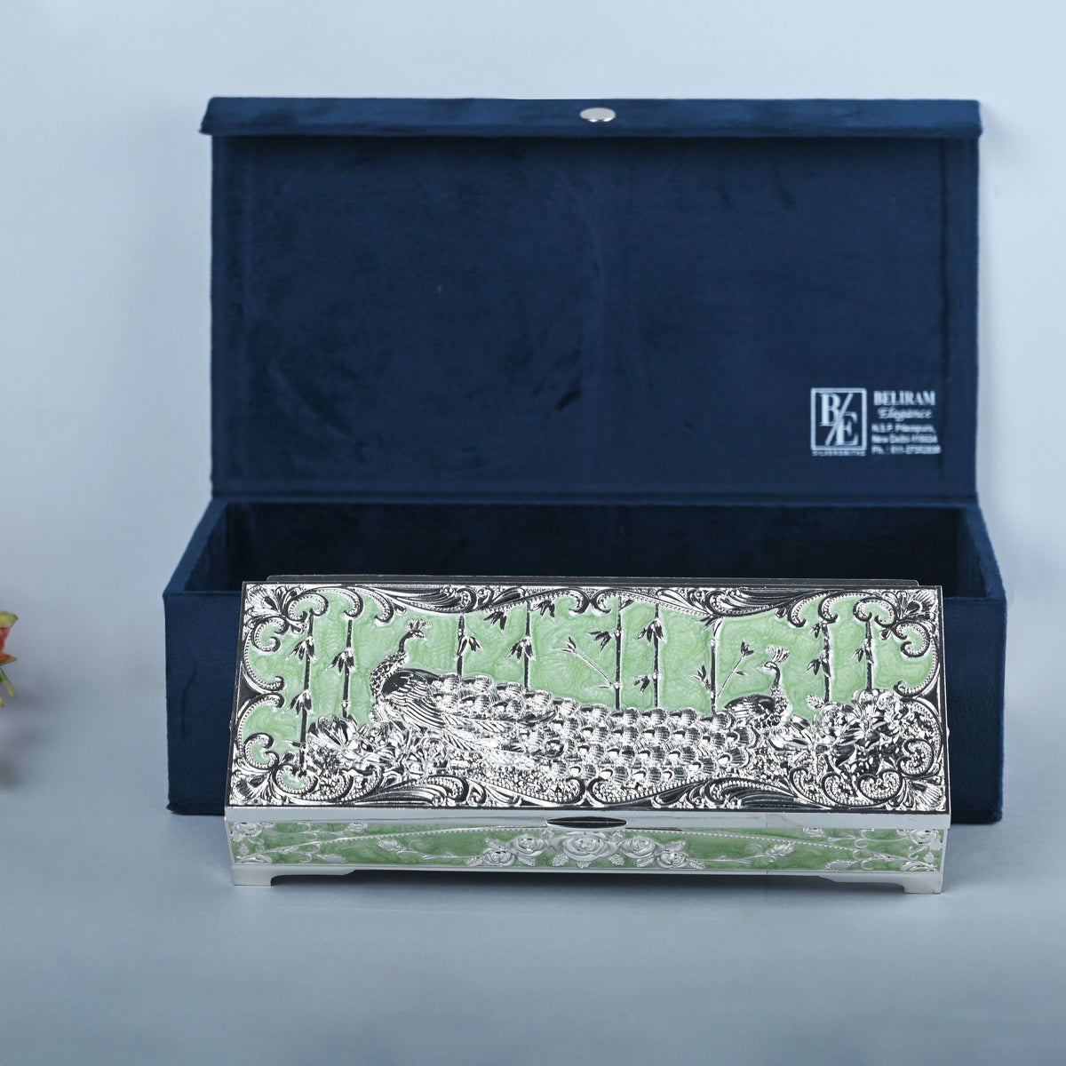 Peacock Dry Fruit Box (Green)