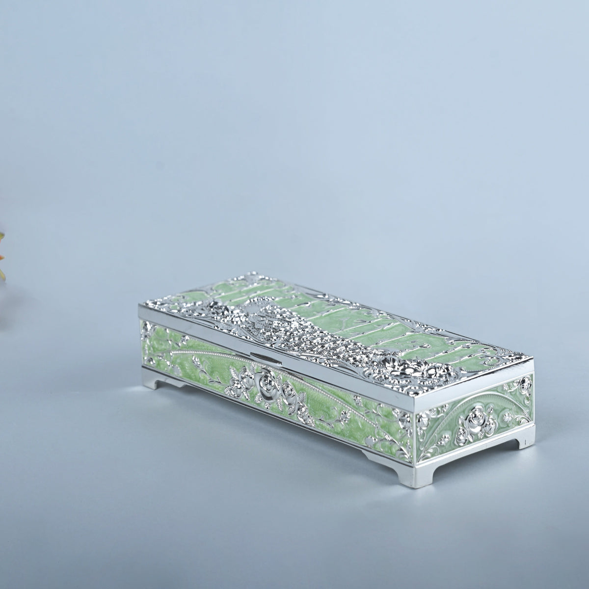 Peacock Dry Fruit Box (Green)