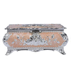 Peacock enamel box - Peach