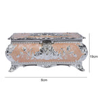 Peacock enamel box - Peach