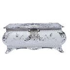 Peacock enamel box - white