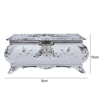 Peacock enamel box - white