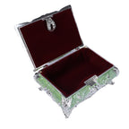Peacock enamel box - sea green