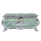 Peacock enamel box - sea green