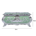 Peacock enamel box - sea green