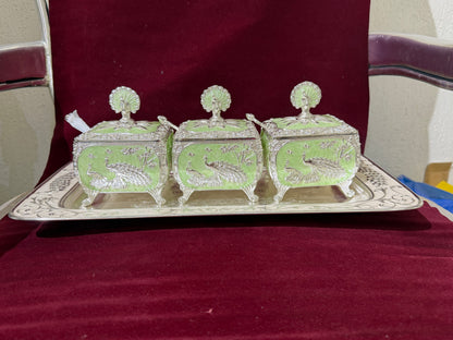 3 Dry Fruit Boxes with Tray