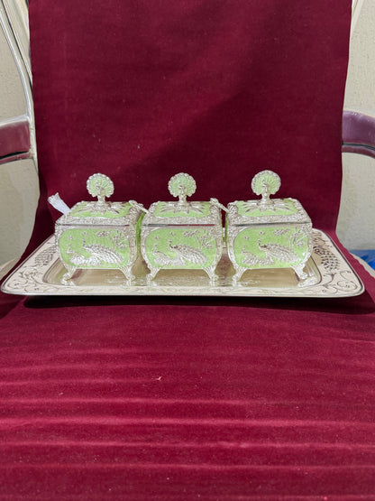 3 Dry Fruit Boxes with Tray