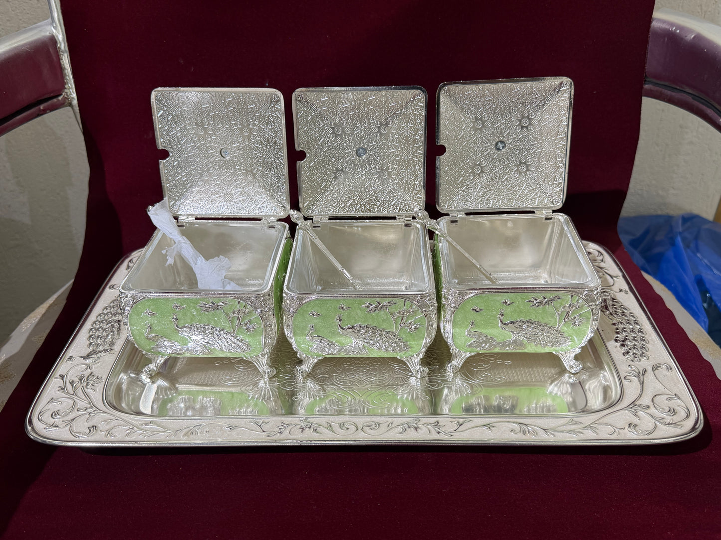 3 Dry Fruit Boxes with Tray