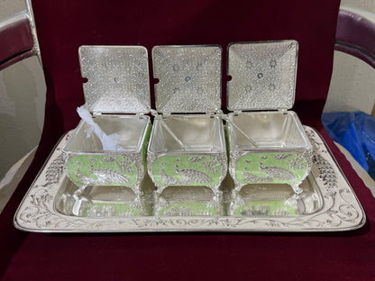 3 Dry Fruit Boxes with Tray