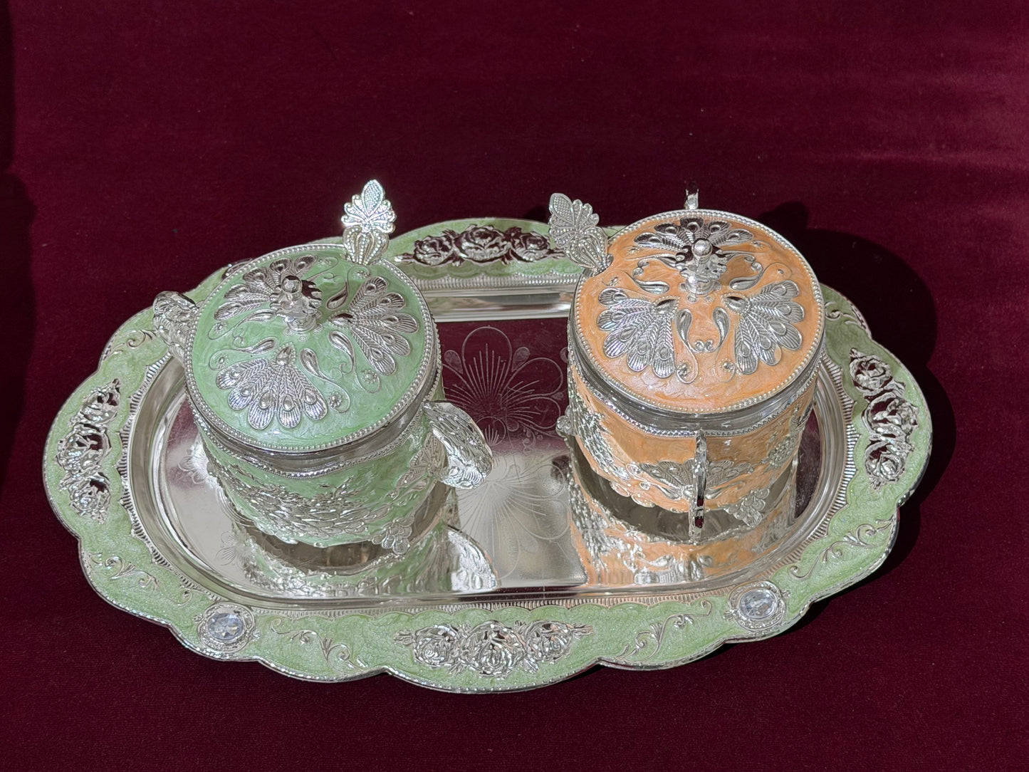 2 Lid Boxes with Tray