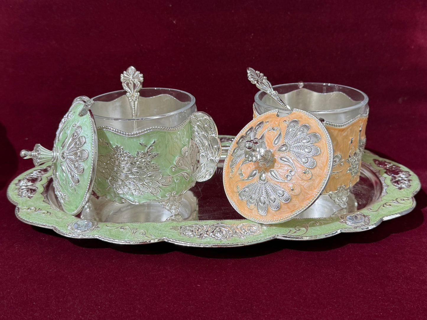 2 Lid Boxes with Tray