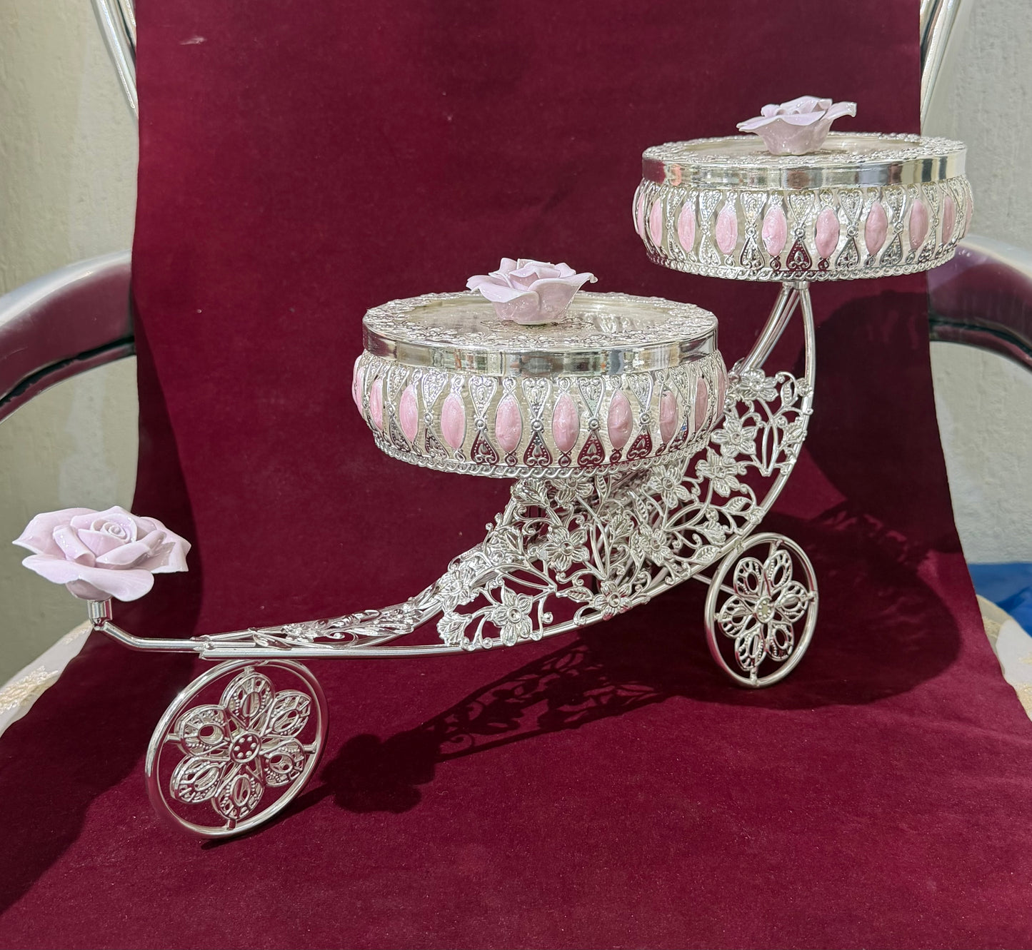Floral Carriage Serving Box