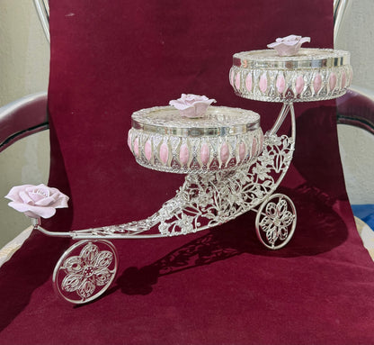 Floral Carriage Serving Box