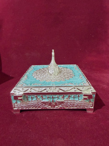 Blue Peacock Jewellery Box