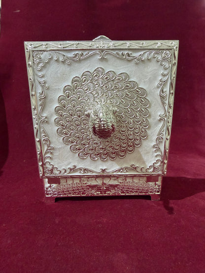 White Peacock Jewellery Box