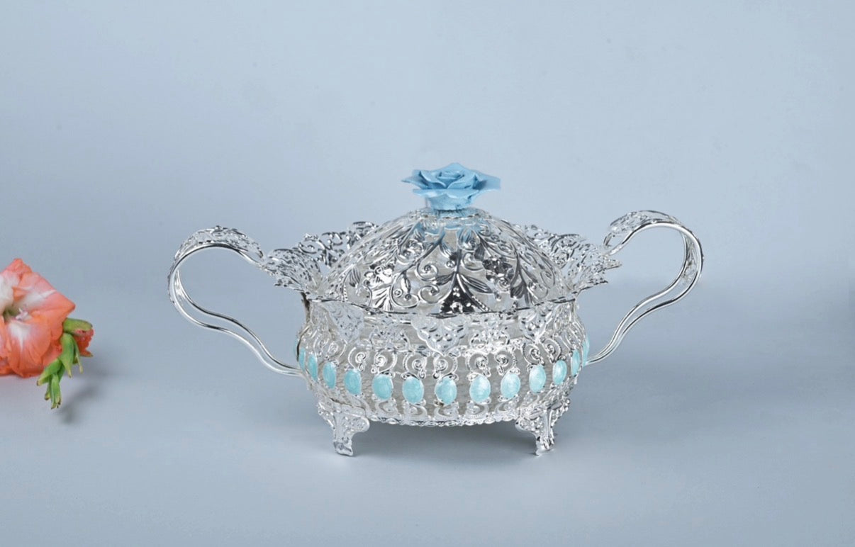 Floral Handled Candy Box