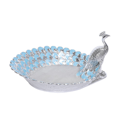 Peacock Platter - Blue