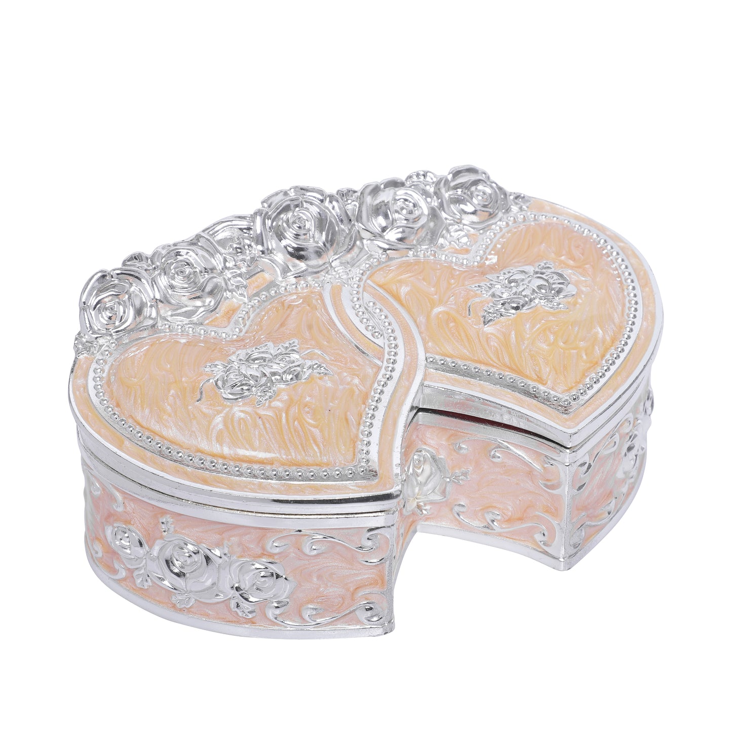 Jewellery Box Heart Shaped - Peach