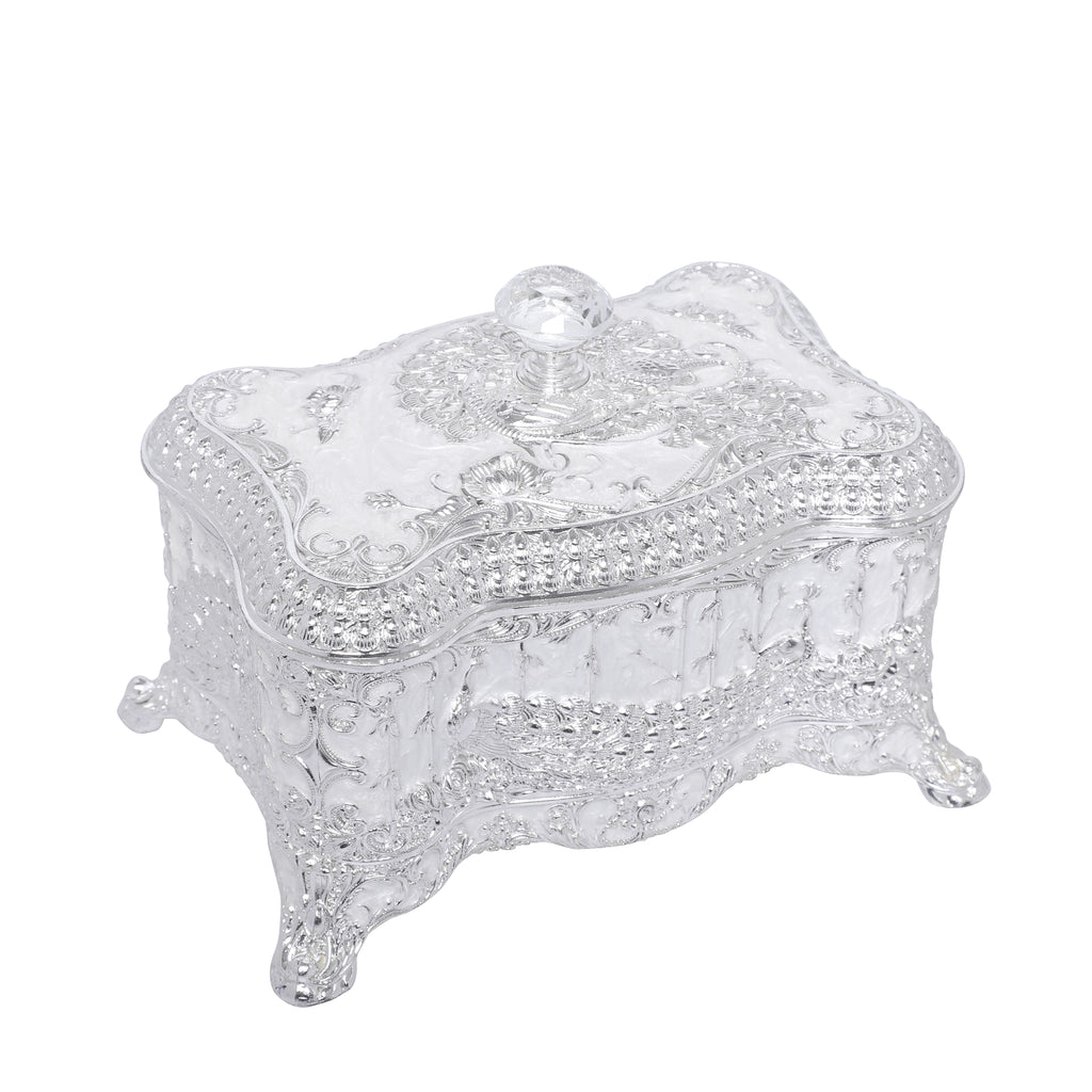 Crystal Nob Dry Fruit Box - White
