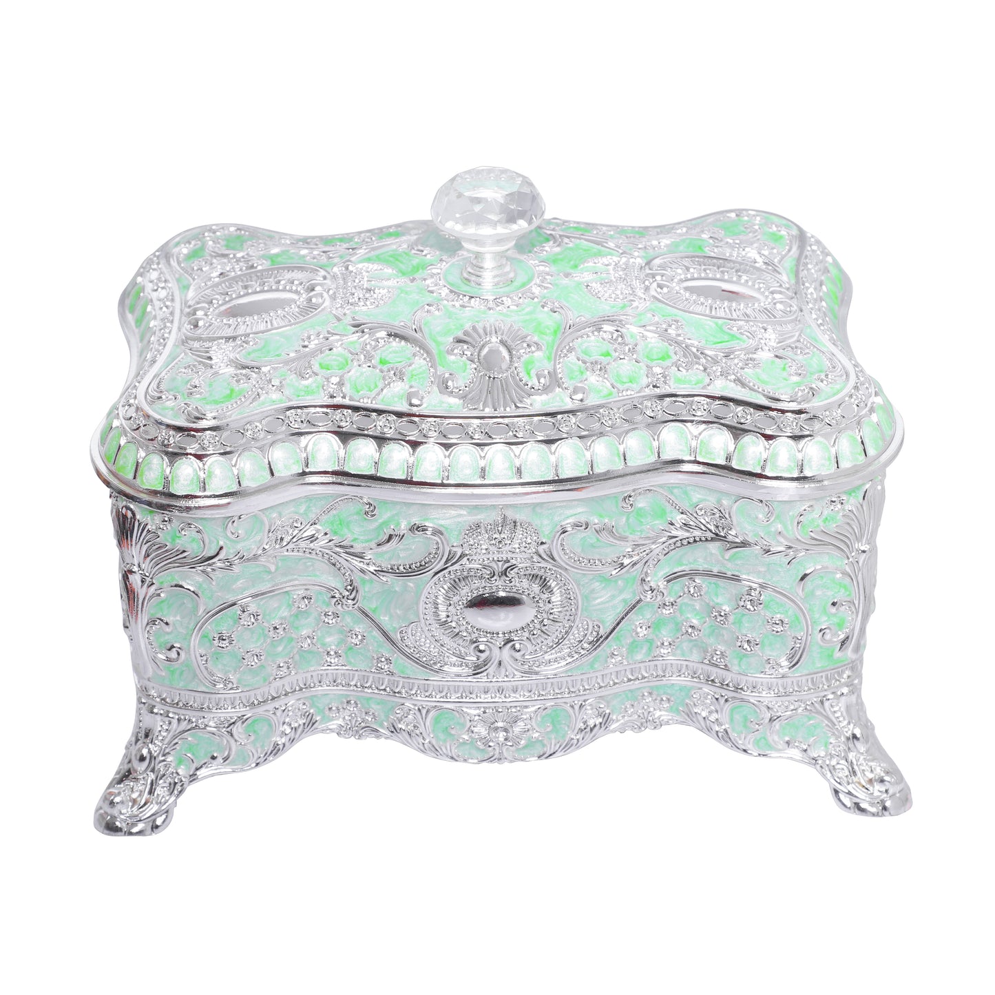 Crystal Nob Dry Fruit Box - Green