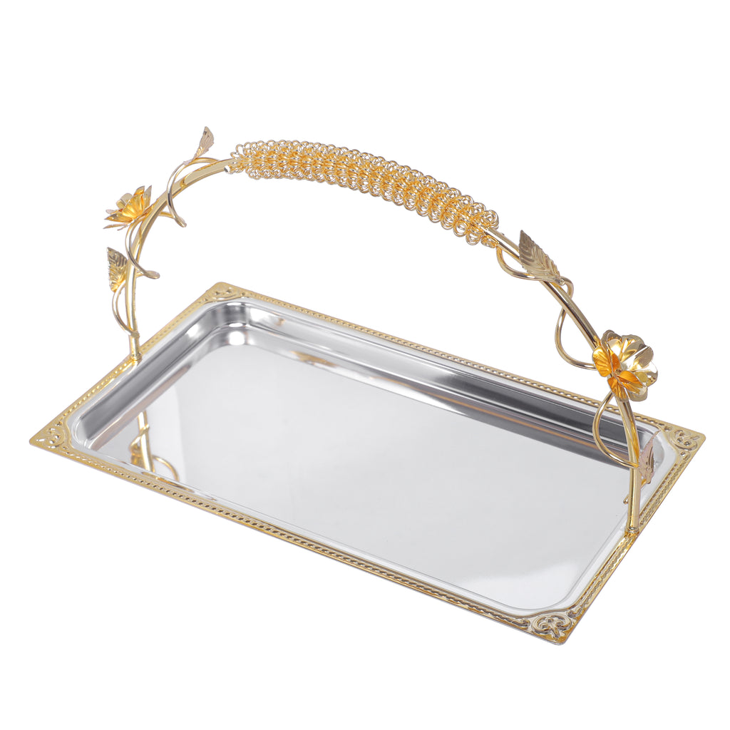 Flower Design Rectangle Basket