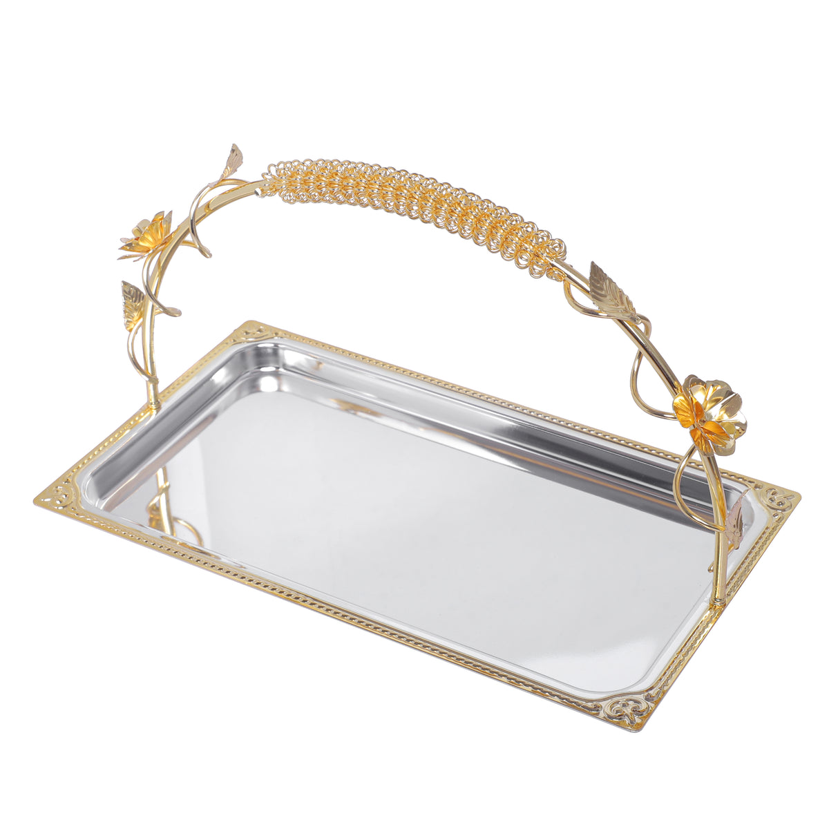 Flower Design Rectangle Basket