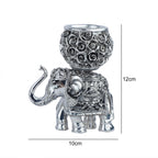 Elephant with t light holder - PAIR