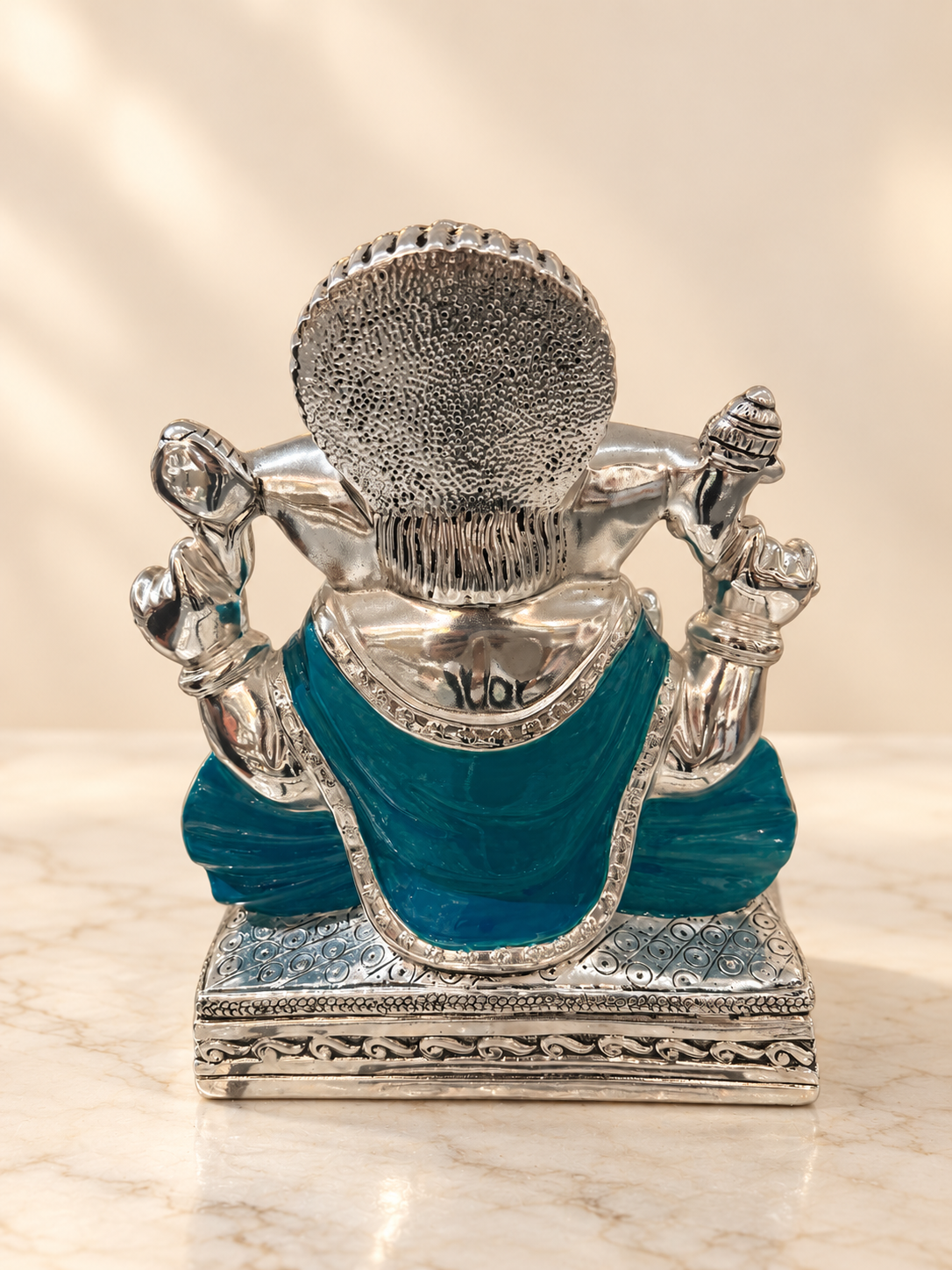 Silver Cladded Ganesh Ji Coloured