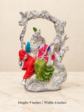 Silver Cladded Krishna Ji with Jhula