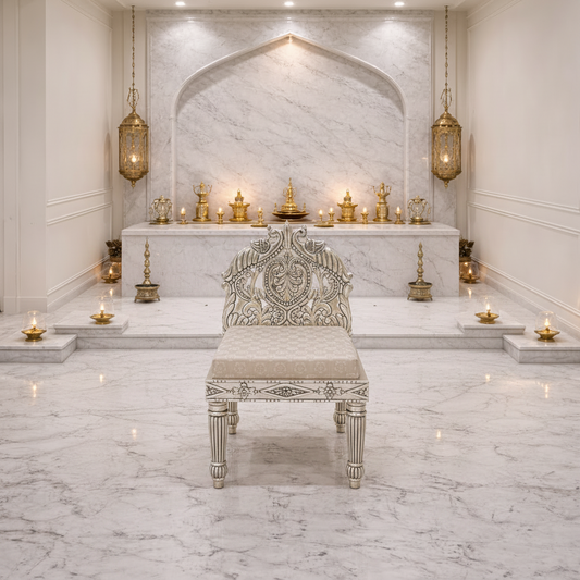 Royal Silver Pooja Seat