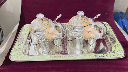 2 Elephant Boxes with Tray
