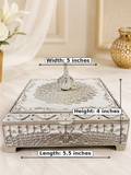 White Peacock Jewellery Box