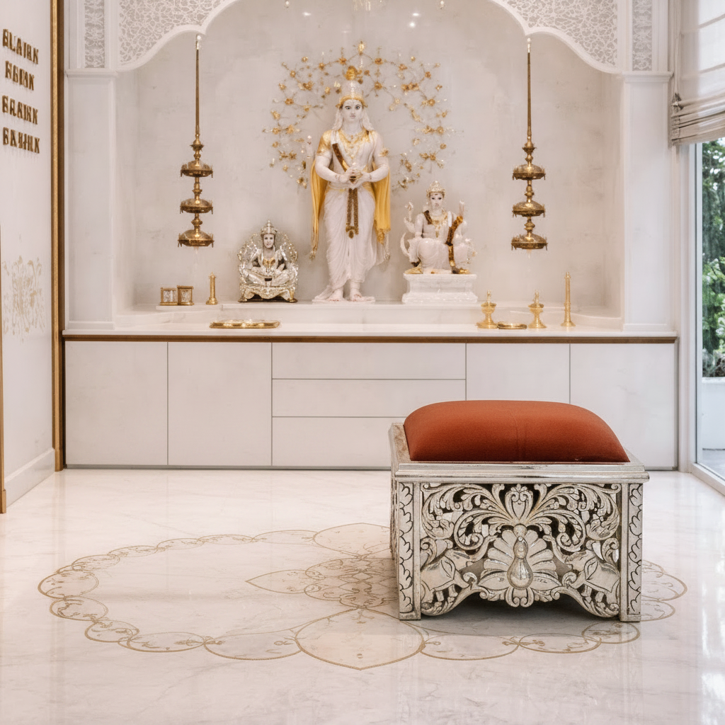Luxury Silver Stool