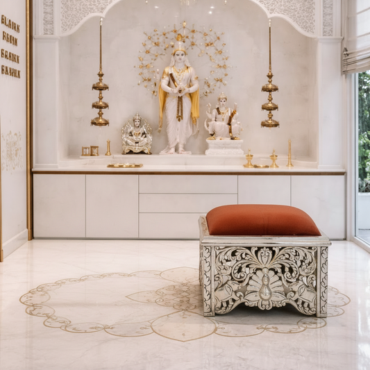 Luxury Silver Stool