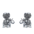 Elephant with t light holder - PAIR