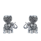 Elephant with t light holder - PAIR