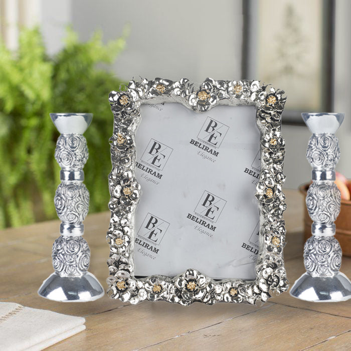 Photo frame with candle stand pair